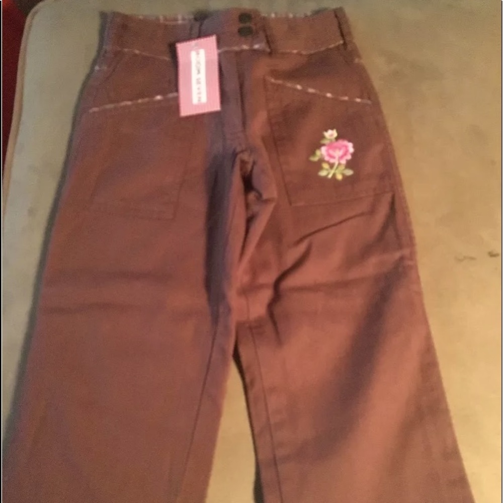 Room seven pants brown girls 4 NWT